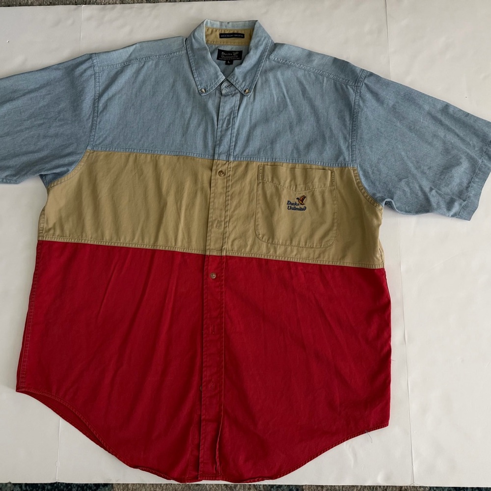 Colorblock Men's Dress Shirt